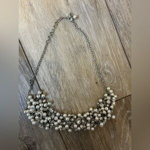 Jacob pearl and crystal choker necklace EUC